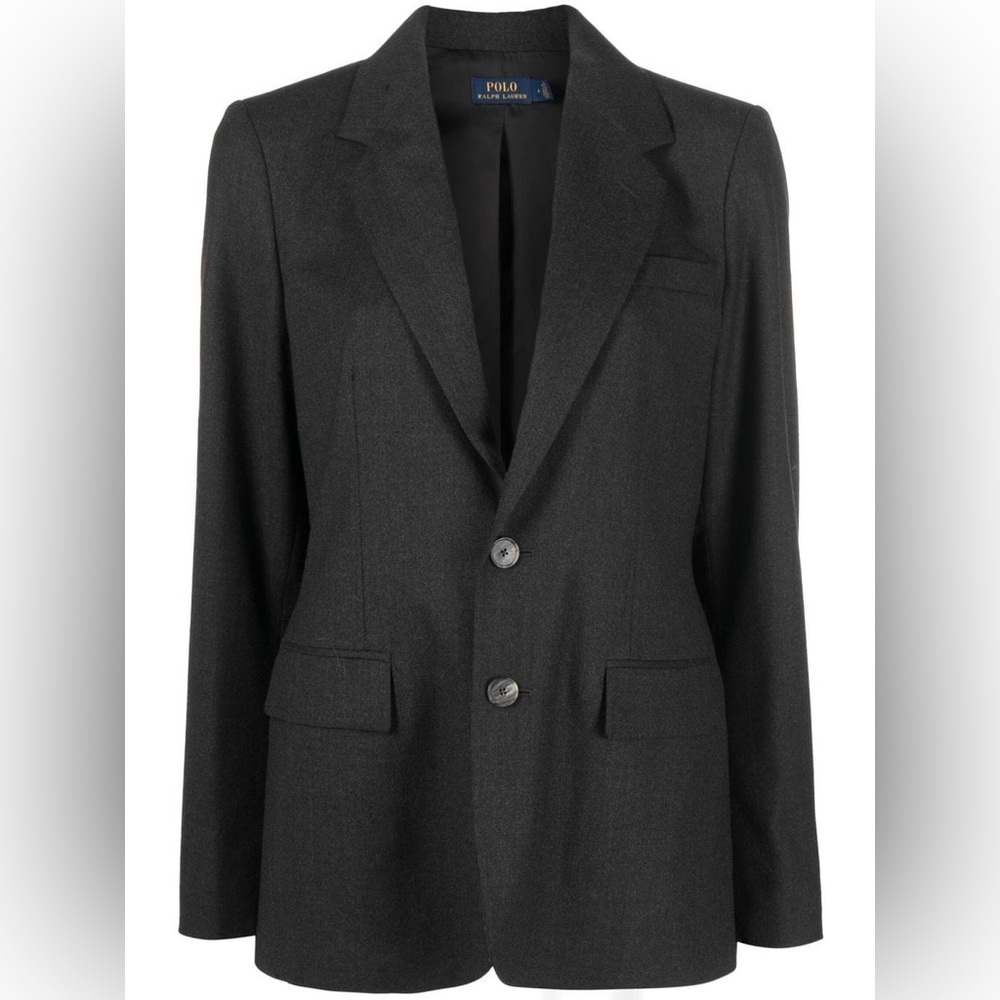 Black Stretch Wool Polo Ralph Lauren Blazer